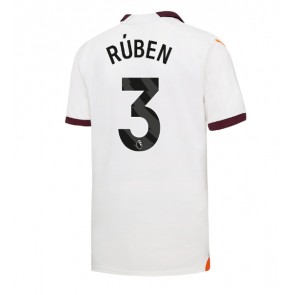 Manchester City Ruben Dias #3 Udebanetrøje 2023-24 Kort ærmer